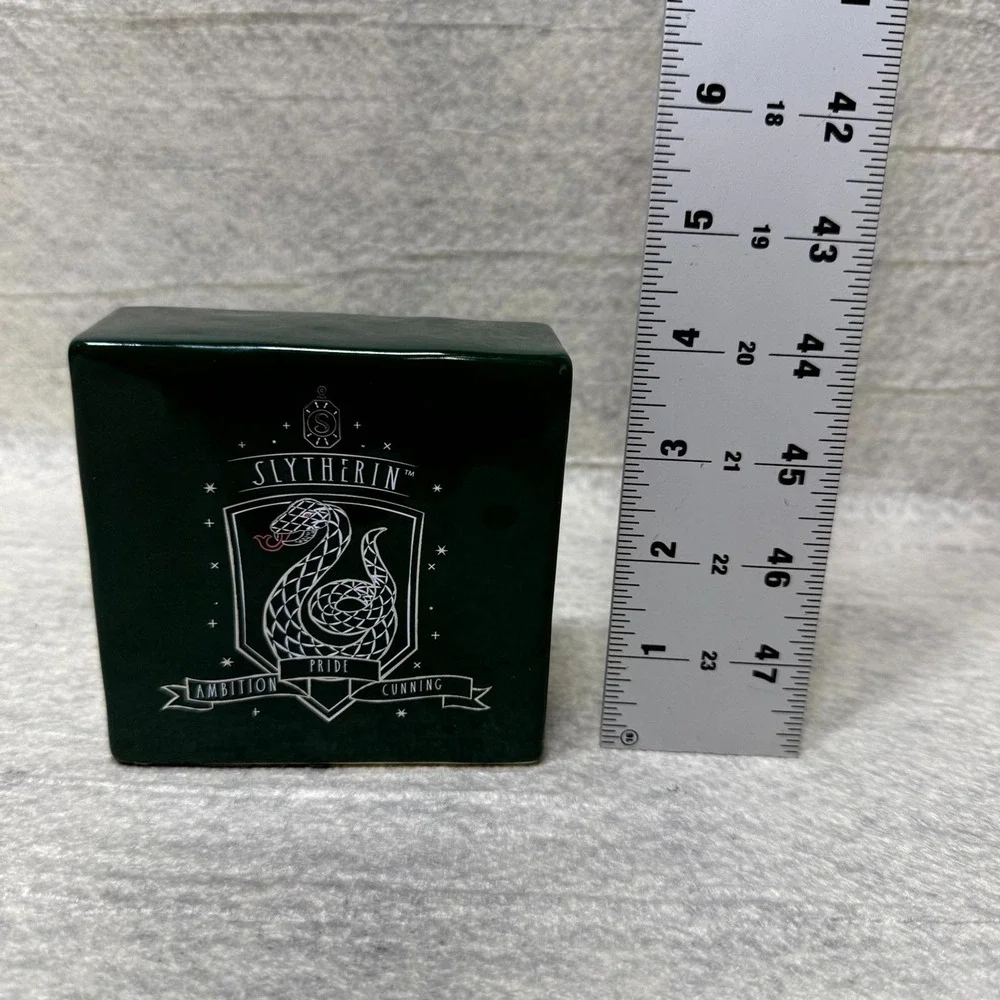 Rae Dunn Harry Potter SLYTHERIN 4x4 Decorative Block Sign Green NEW (A5)